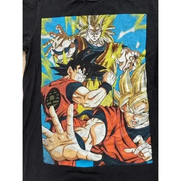 Dragonball Z Men Small Goku Super Sayians Shirt Official Licensed Toei Animation - Picture 3 of 7